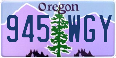 OR license plate 945WGY