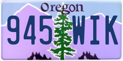 OR license plate 945WIK