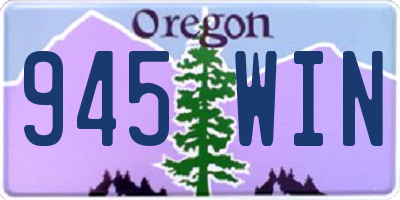 OR license plate 945WIN