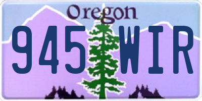 OR license plate 945WIR