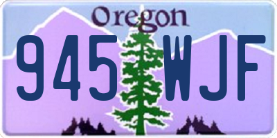 OR license plate 945WJF