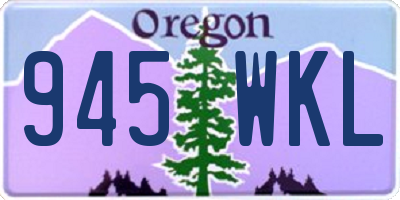 OR license plate 945WKL