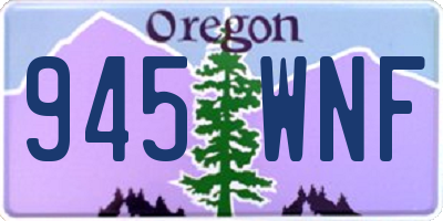 OR license plate 945WNF