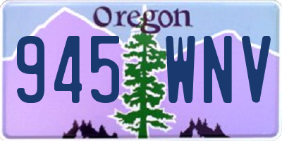 OR license plate 945WNV