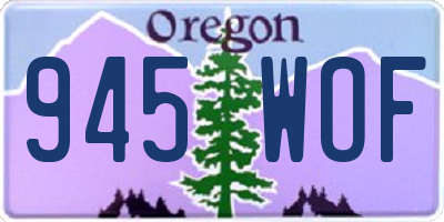 OR license plate 945WOF