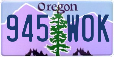OR license plate 945WOK