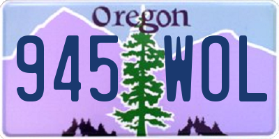 OR license plate 945WOL