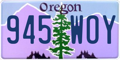 OR license plate 945WOY
