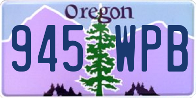 OR license plate 945WPB