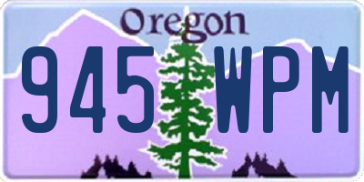 OR license plate 945WPM