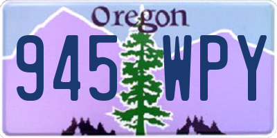 OR license plate 945WPY
