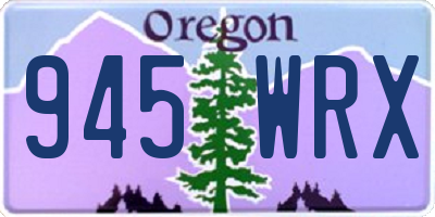 OR license plate 945WRX