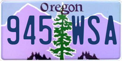 OR license plate 945WSA