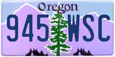 OR license plate 945WSC