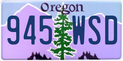 OR license plate 945WSD