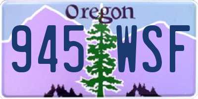OR license plate 945WSF