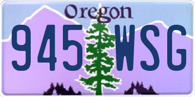 OR license plate 945WSG