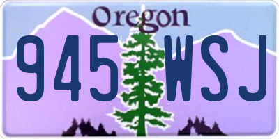 OR license plate 945WSJ