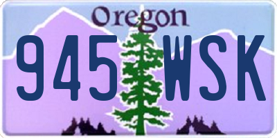 OR license plate 945WSK