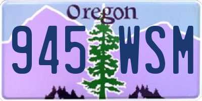 OR license plate 945WSM
