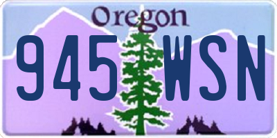 OR license plate 945WSN