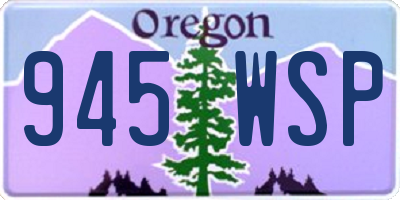 OR license plate 945WSP