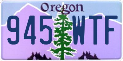 OR license plate 945WTF