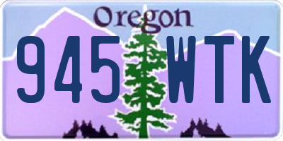 OR license plate 945WTK