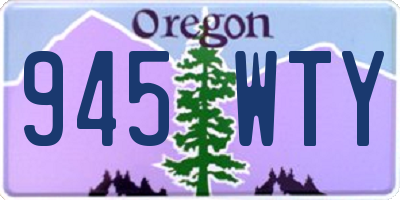 OR license plate 945WTY