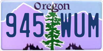 OR license plate 945WUM