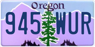 OR license plate 945WUR