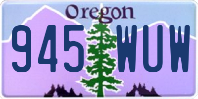 OR license plate 945WUW