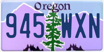 OR license plate 945WXN