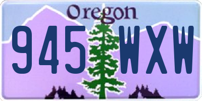 OR license plate 945WXW