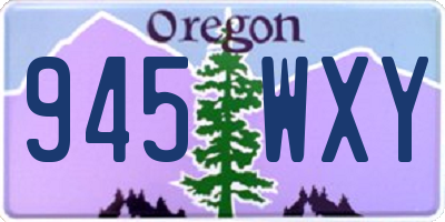 OR license plate 945WXY