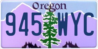 OR license plate 945WYC