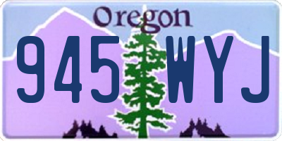 OR license plate 945WYJ