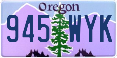 OR license plate 945WYK
