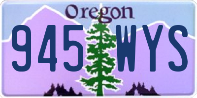 OR license plate 945WYS