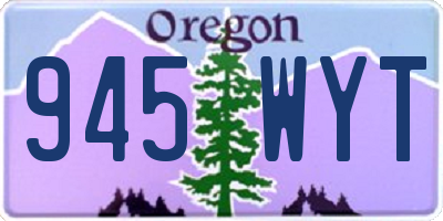 OR license plate 945WYT