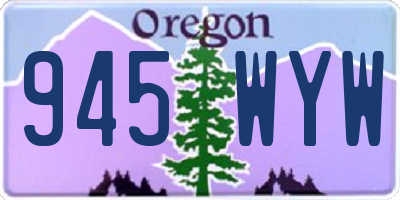 OR license plate 945WYW