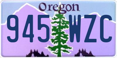 OR license plate 945WZC