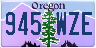 OR license plate 945WZE