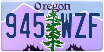 OR license plate 945WZF