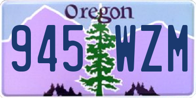 OR license plate 945WZM