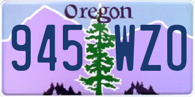 OR license plate 945WZO
