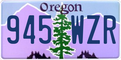 OR license plate 945WZR