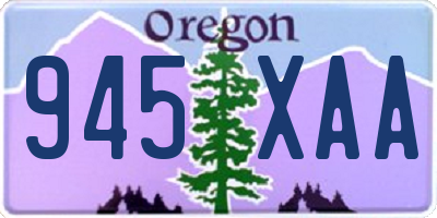 OR license plate 945XAA