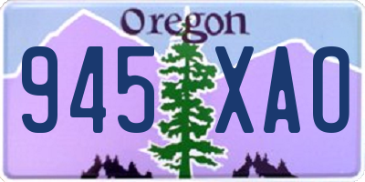 OR license plate 945XAO