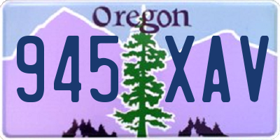 OR license plate 945XAV